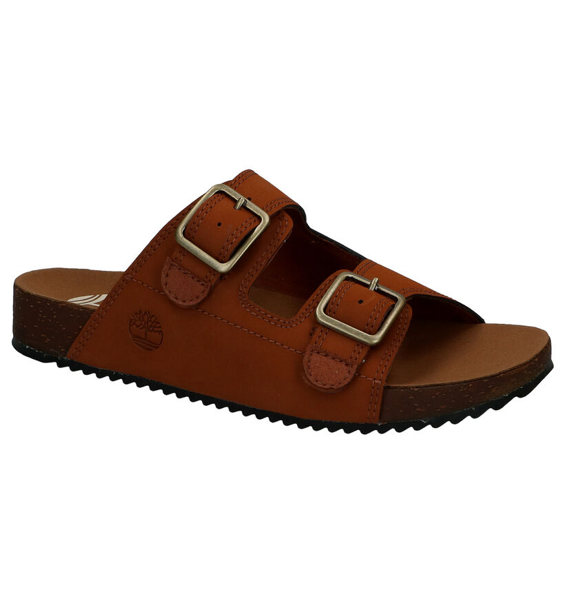 Timberland Castle Island Cognac Slippers in stof (286045)