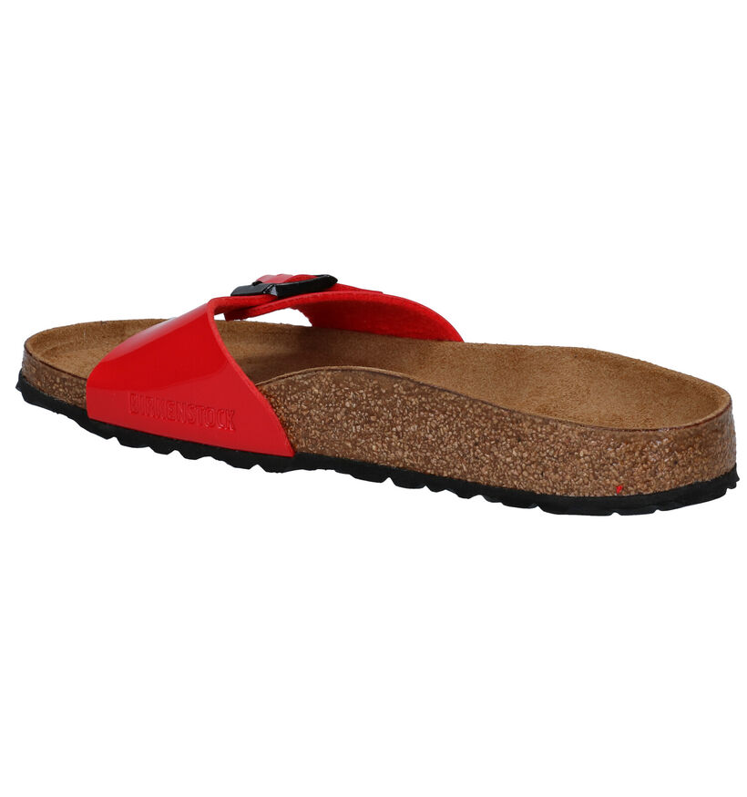 Birkenstock Madrid Nu-pieds en Rouge en simili cuir (322644)