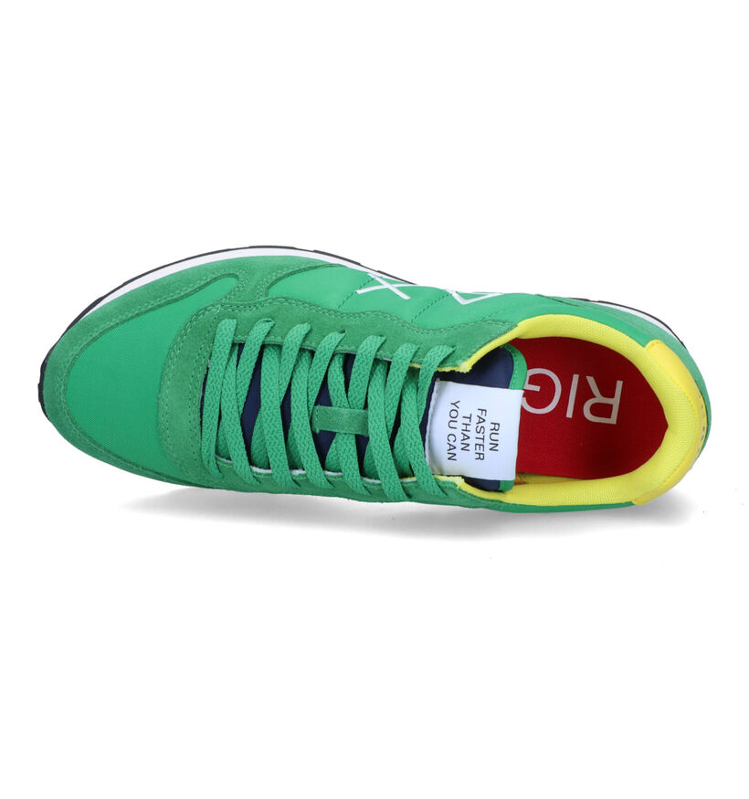 Sun 68 Tom Solid Groene Sneakers in nubuck (322370)