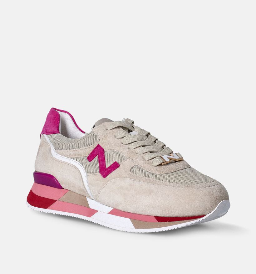 Nathan-Baume Beige Sneakers voor dames (356274) - geschikt voor steunzolen