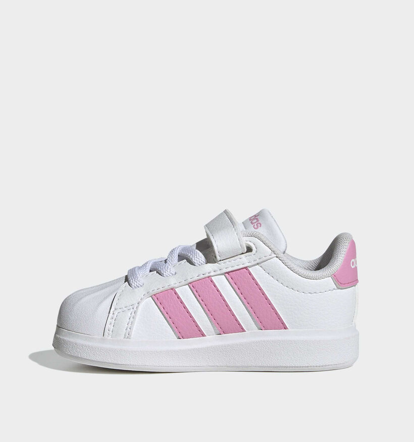 adidas Streettalk Witte/Roze Sneakers voor meisjes (375480)