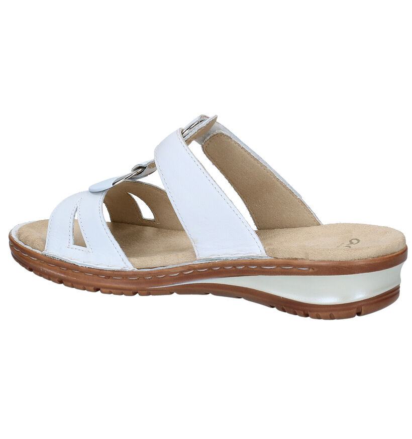Ara Hawaii Witte Slippers in leer (288972)