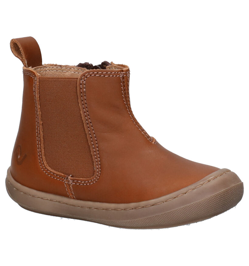 Lunella Cognac Hoge Schoenen in leer (253916)