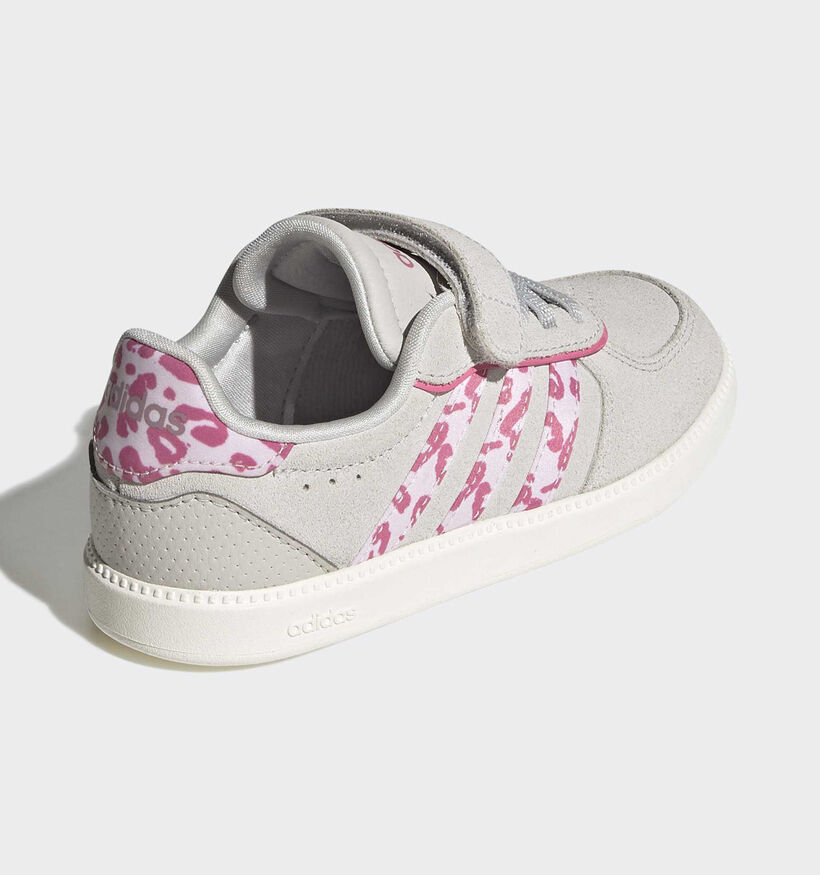 adidas Breaknet Sleek Baskets basses en Gris/Rose pour filles (375410)