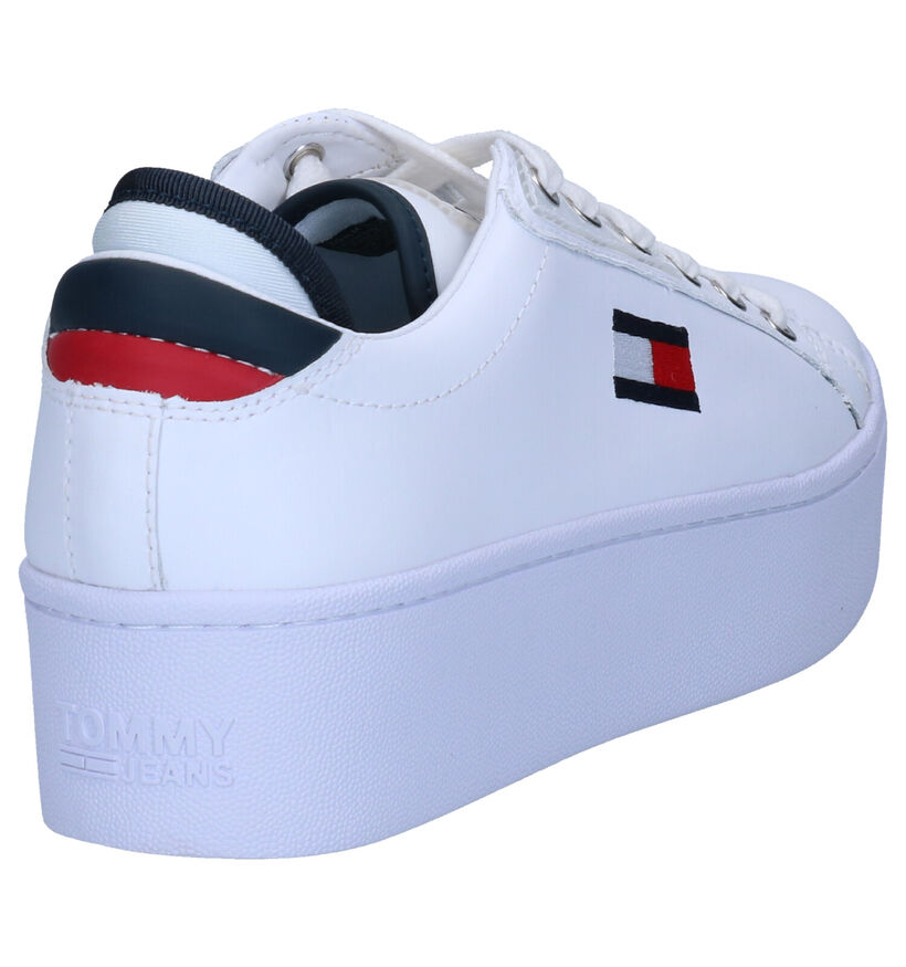 Tommy Hilfiger Flatform Witte Sneakers in kunstleer (264953)
