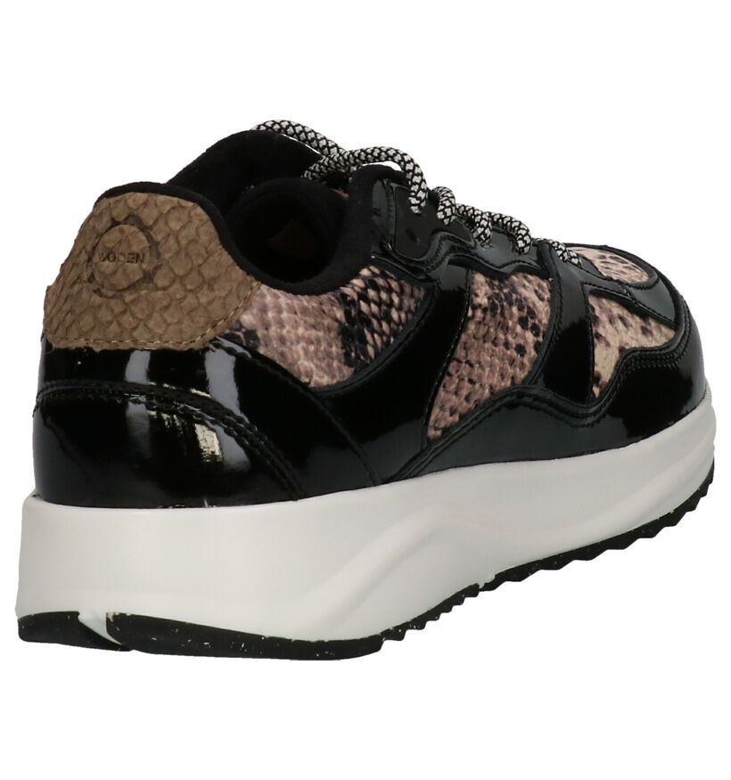 Woden Sophie Snake Baskets en Noir en cuir (254197)