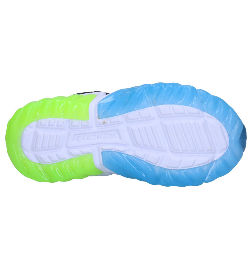 Skechers S Lights Baskets en Bleu en simili cuir (277919)