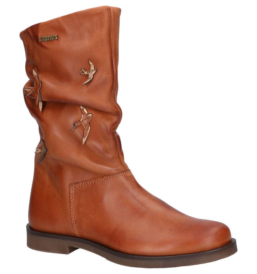 STONES and BONES Selva Bottes basses en Cognac en cuir (255539)