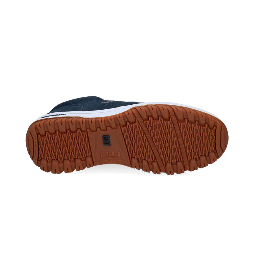 Caterpillar Decade Baskets en Bleu en nubuck (295144)