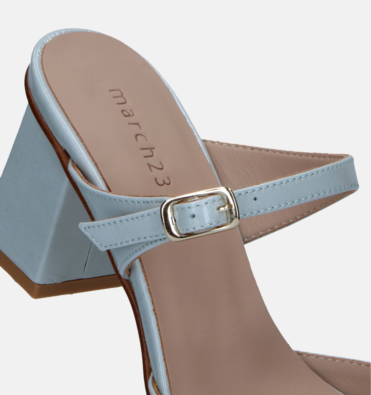 March23 Marcelle Blauwe Muiltjes Dames Slippers Online op TORFS.BE