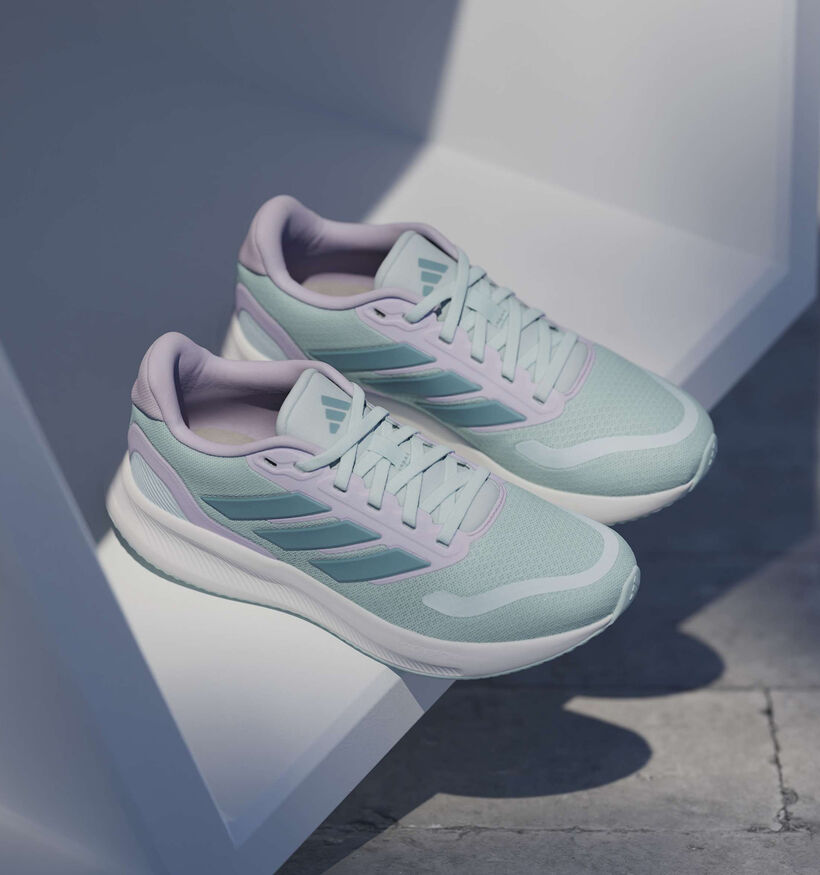 adidas Runfalcon 5 Lichtgroene Sneakers voor meisjes (372651) - geschikt voor steunzolen