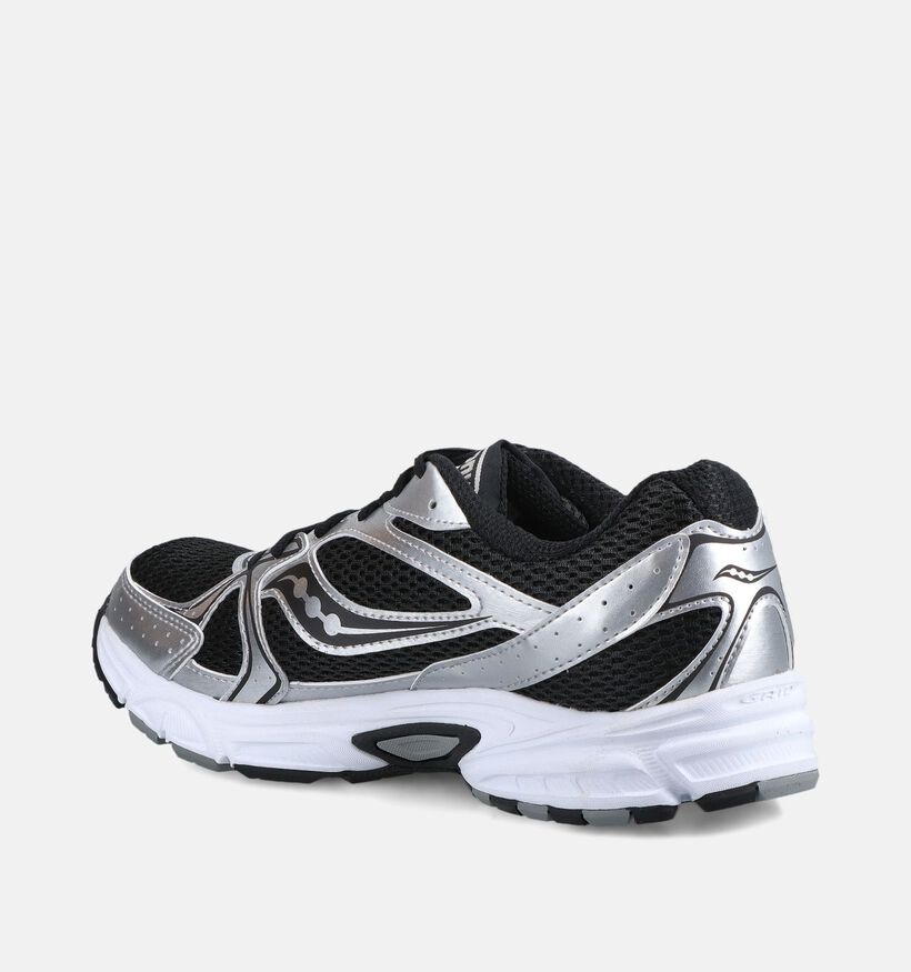 Saucony Ride Millenium Zwarte/Zilveren Sneakers voor heren (376423) - geschikt voor steunzolen