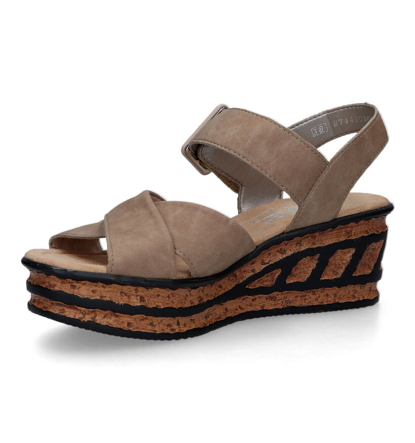 Rieker Taupe Sandalen voor dames (323658)