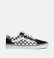 Vans Old Skool Checkerboard Zwarte/Ecru Sneakers voor heren (360216)