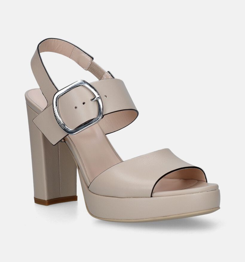 NeroGiardini Beige Sandalen Met Blokhak voor dames (339538)