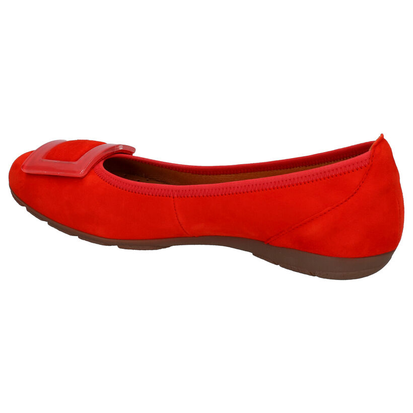 Gabor Hovercraft Ballerines en Rouge en daim (271496)