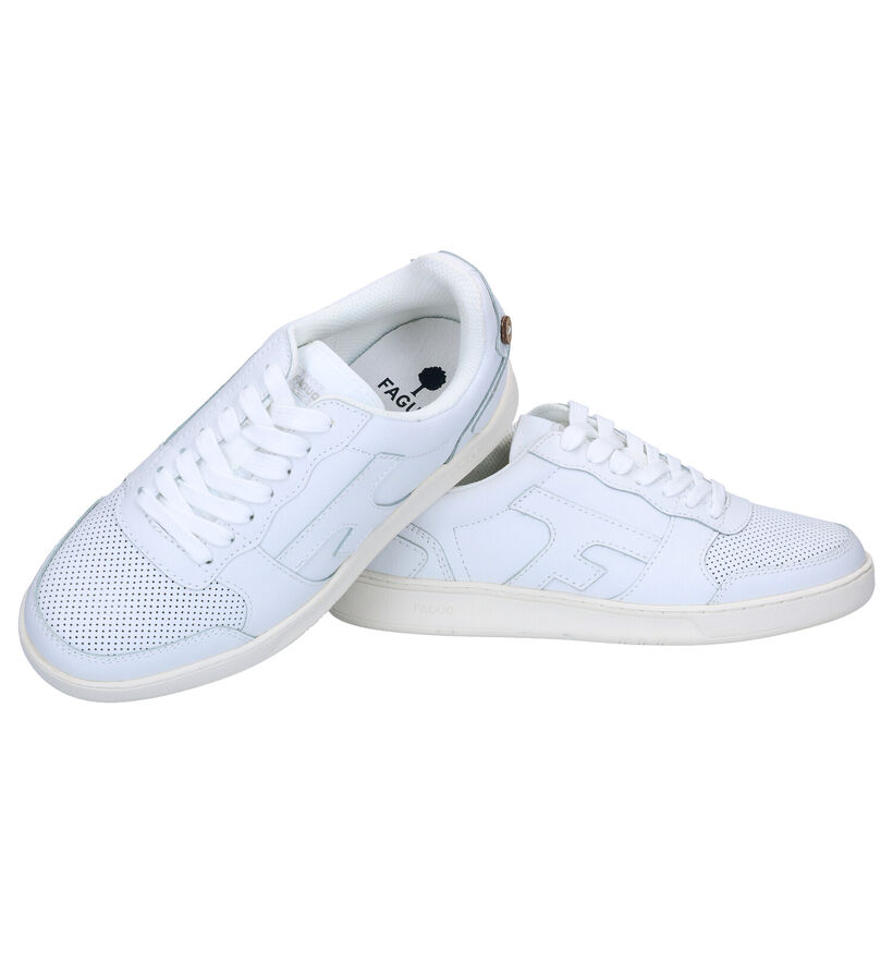 Faguo Hazel Witte Sneakers in kunstleer (288224)