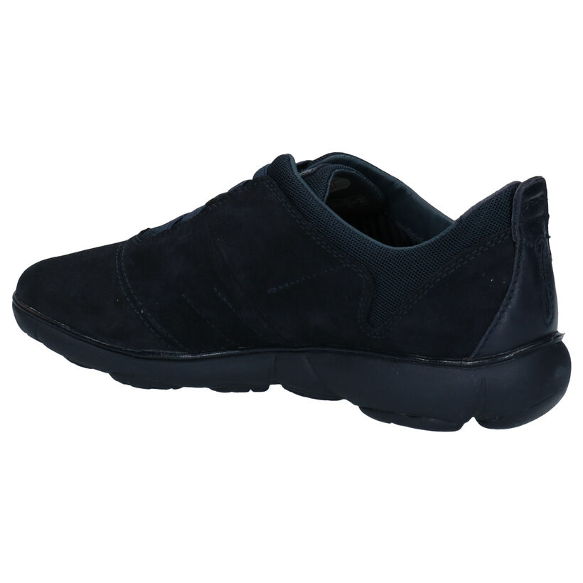 Geox Nebula Chaussures slip-on en Bleu en textile (278862)