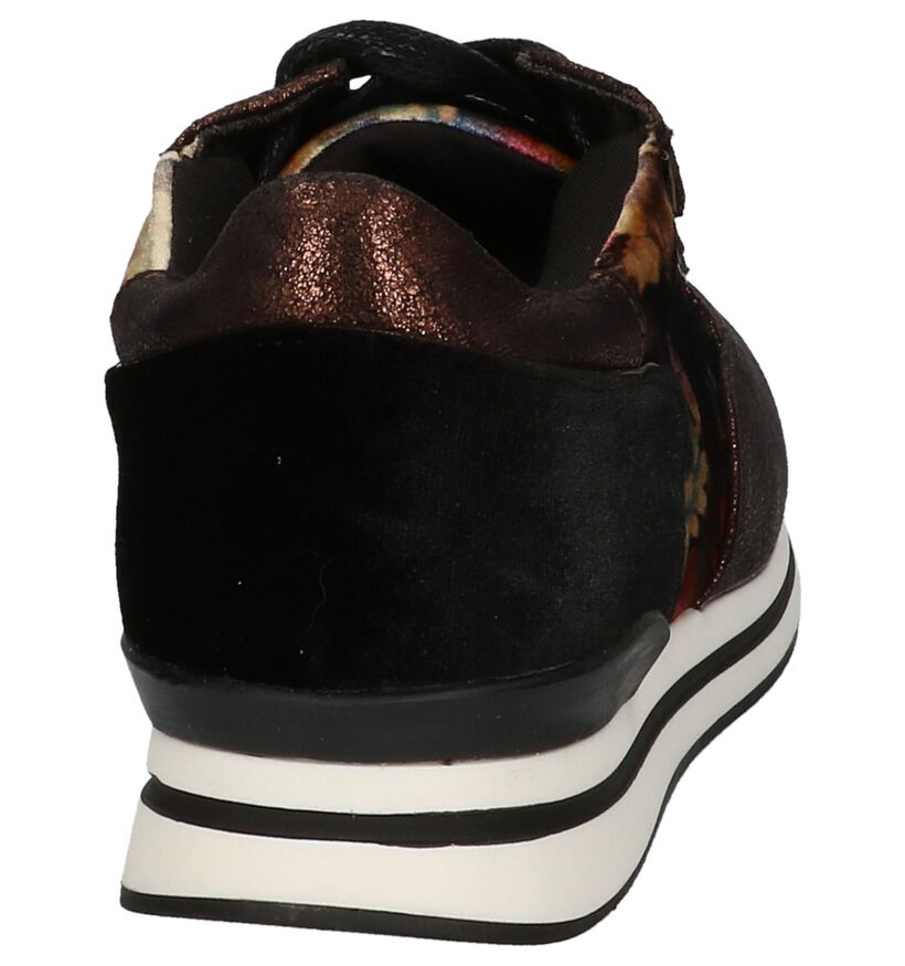 Fornarina Bronzen Sneakers met Bloemenprint, , pdp