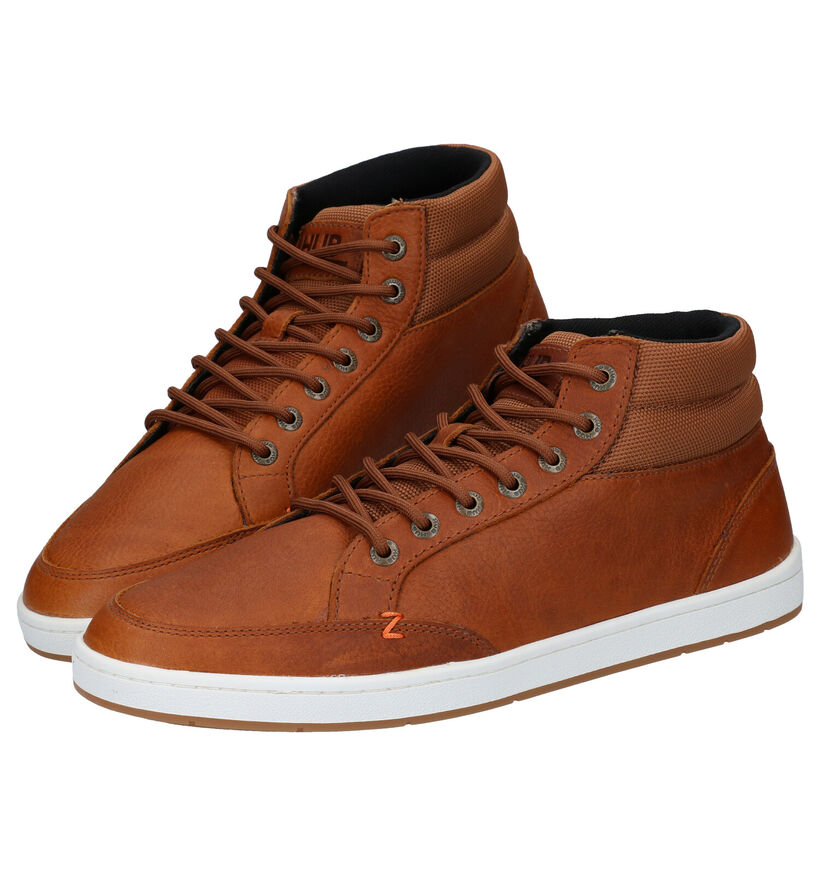 Hub Industry 2.0 Bottines en Cognac pour hommes (314729) - pour semelles orthopédiques