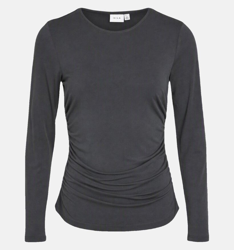 Vila Lysera Zwarte T-shirt met Lange Mouwen voor dames (382214)