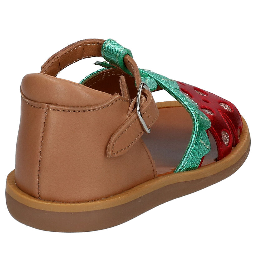 Pom d'Api Poppy Berry Cognac Sandaaltjes in leer (268793)