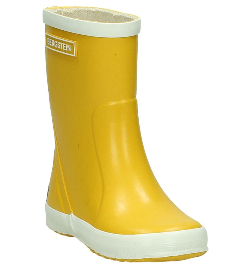 Bergstein Rainboot Bottes de pluie en Jaune pour filles, garçons (180420) - pour semelles orthopédiques