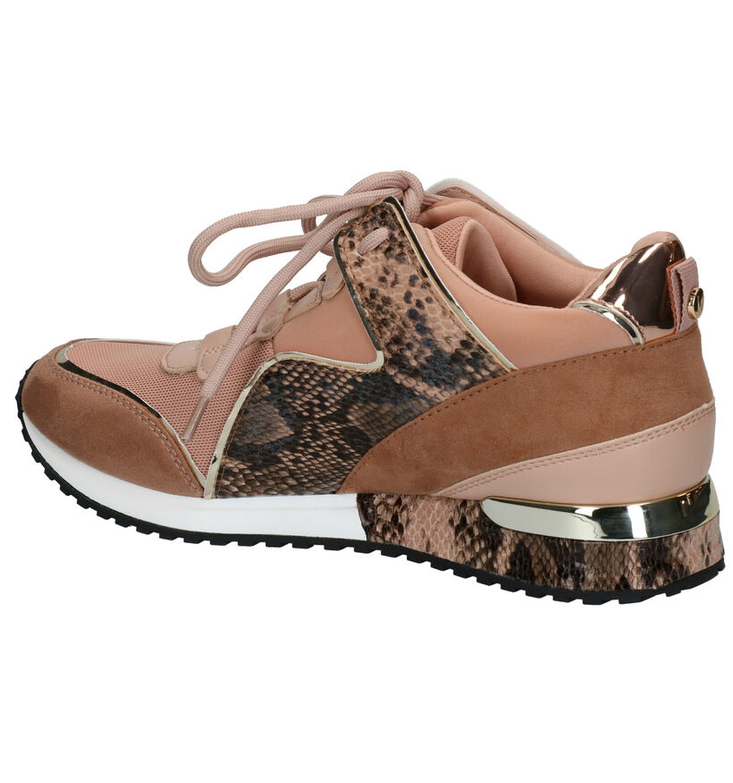 La Strada Baskets casual en Rose en simili cuir (276487)