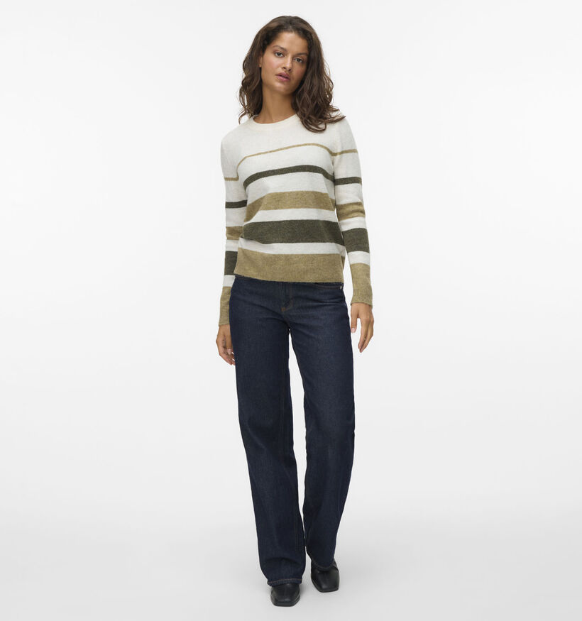 Vero Moda Plaza Witte/Groene Trui voor dames (361239)