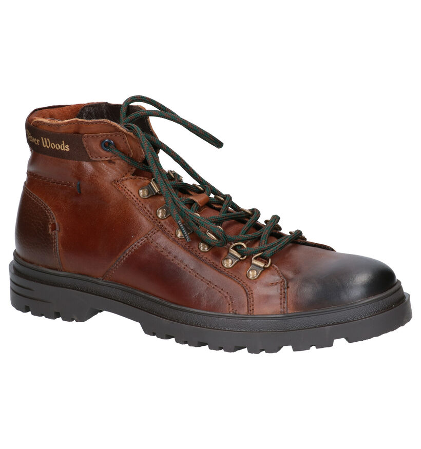 River Woods Bottines en Cognac en cuir (260318)