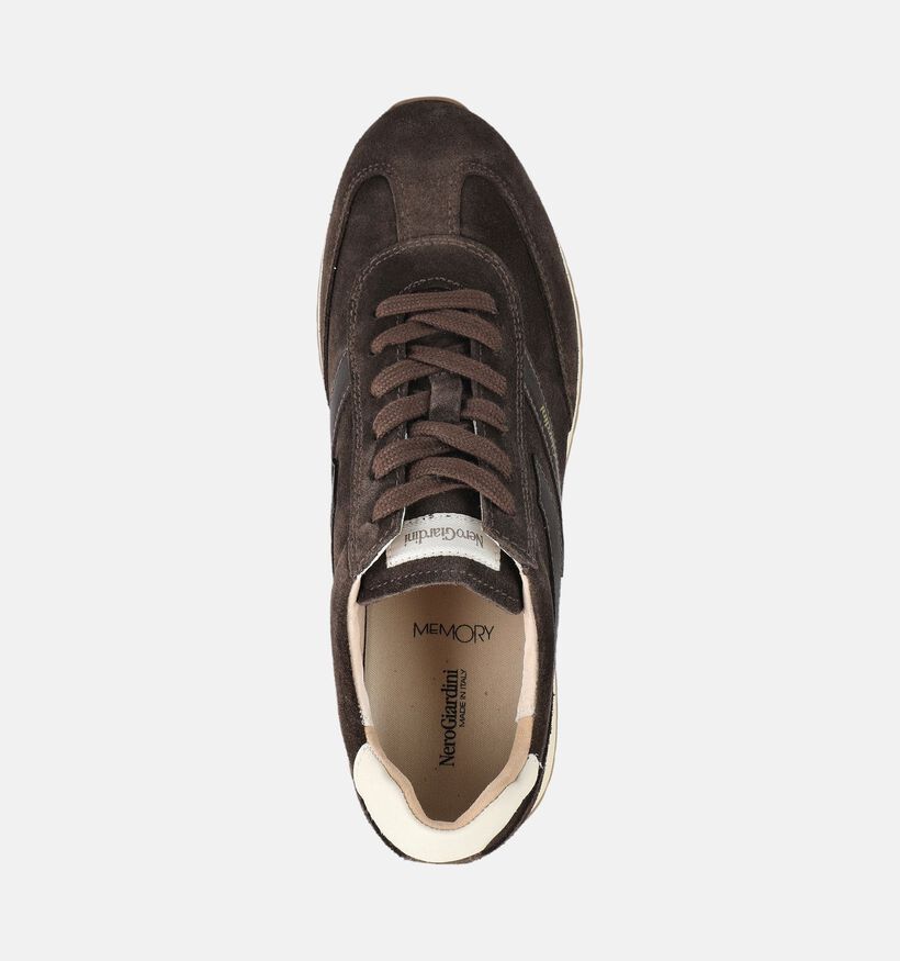 NeroGiardini Chaussures &agrave; lacets en Brun fonc&eacute; pour femmes (377857) - pour semelles orthop&eacute;diques