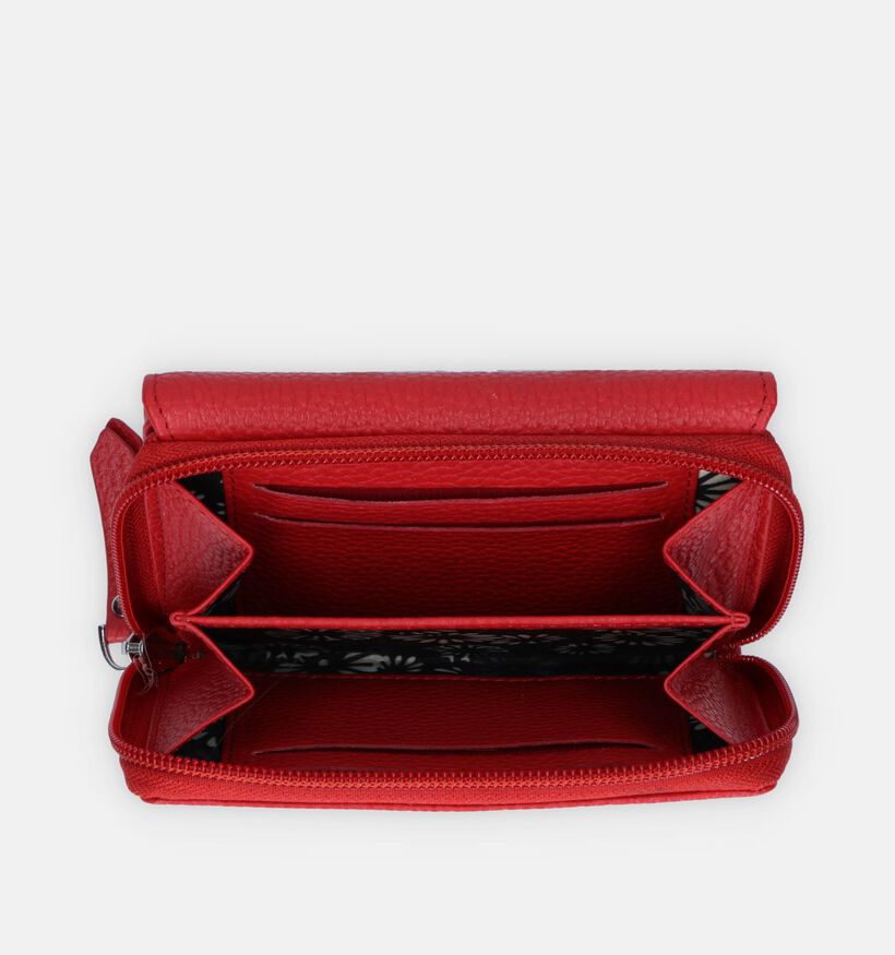 Euro-Leather Rode Overslagportemonnee voor dames (338190)