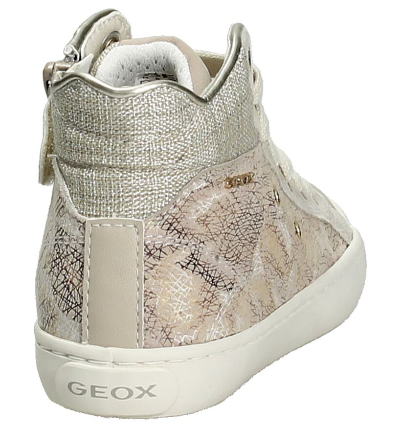 Geox Baskets hautes en Beige clair en simili cuir (190714)