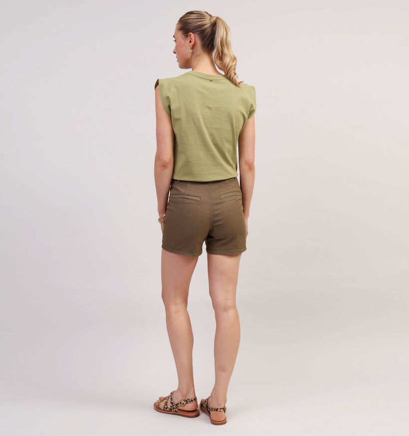 Vila Ola Short en jeans en Vert khaki pour femmes (357181)