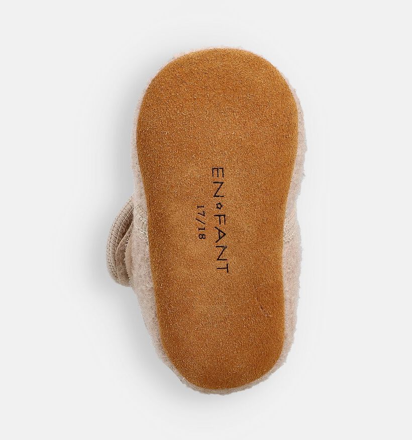 En Fant Pantoufles pour bébé en Beige pour filles (360221)