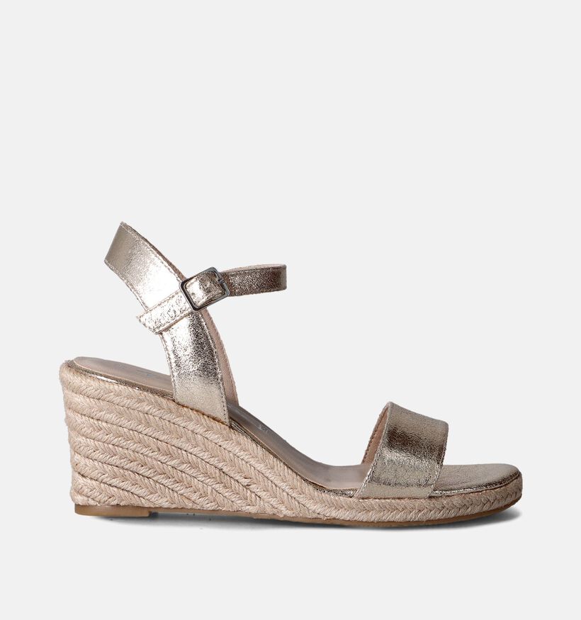 Tamaris Sandales avec talon compensé en Or pour femmes (354375)