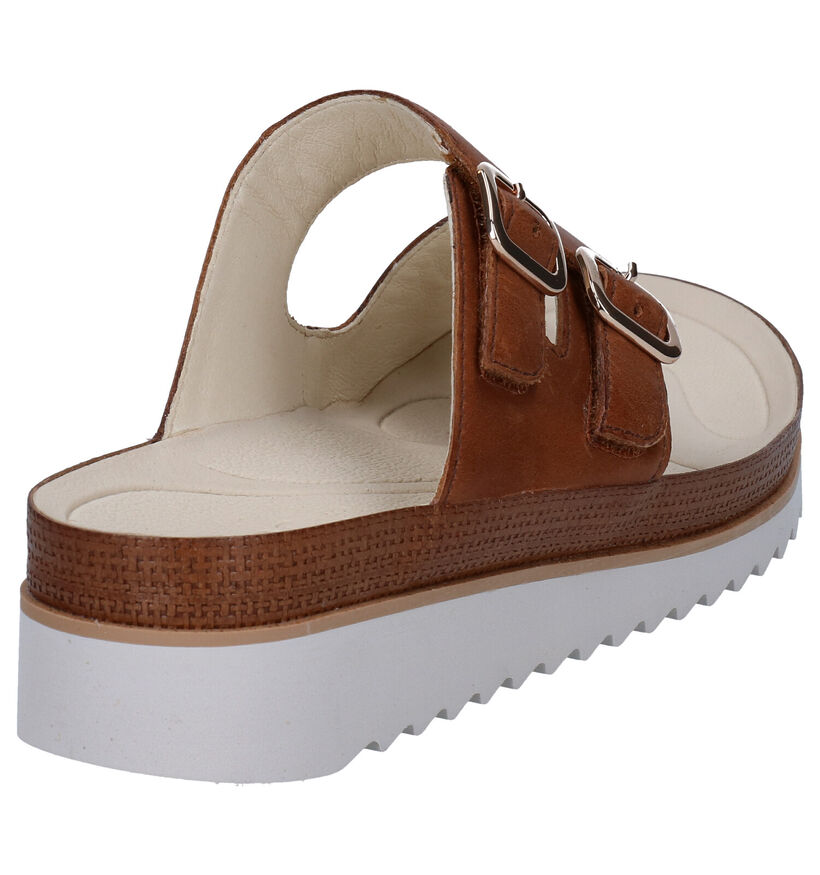 Gabor Best Fitting Cognac Teenslippers in leer (287968)