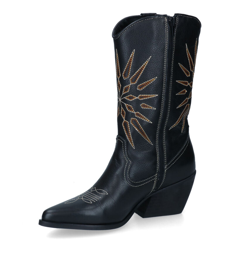 Shoecolate Bottes courtes en Noir en cuir (325143)
