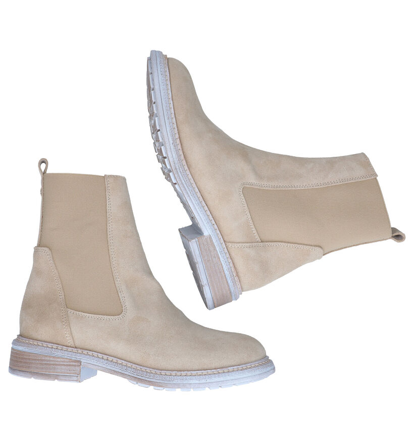 Tango Beige Chelsea Boots in daim (293967)