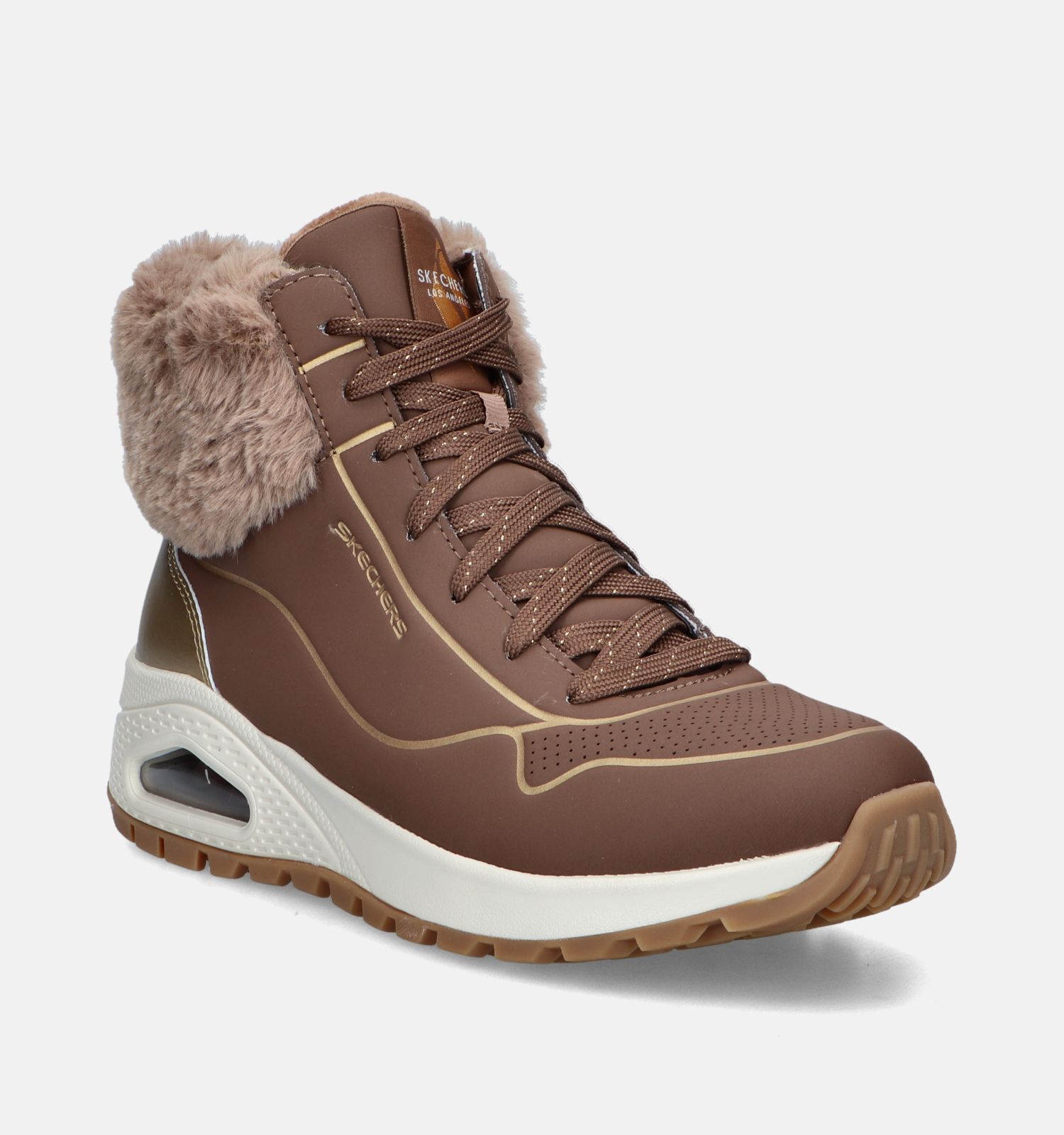 Chaussures skechers brun discount