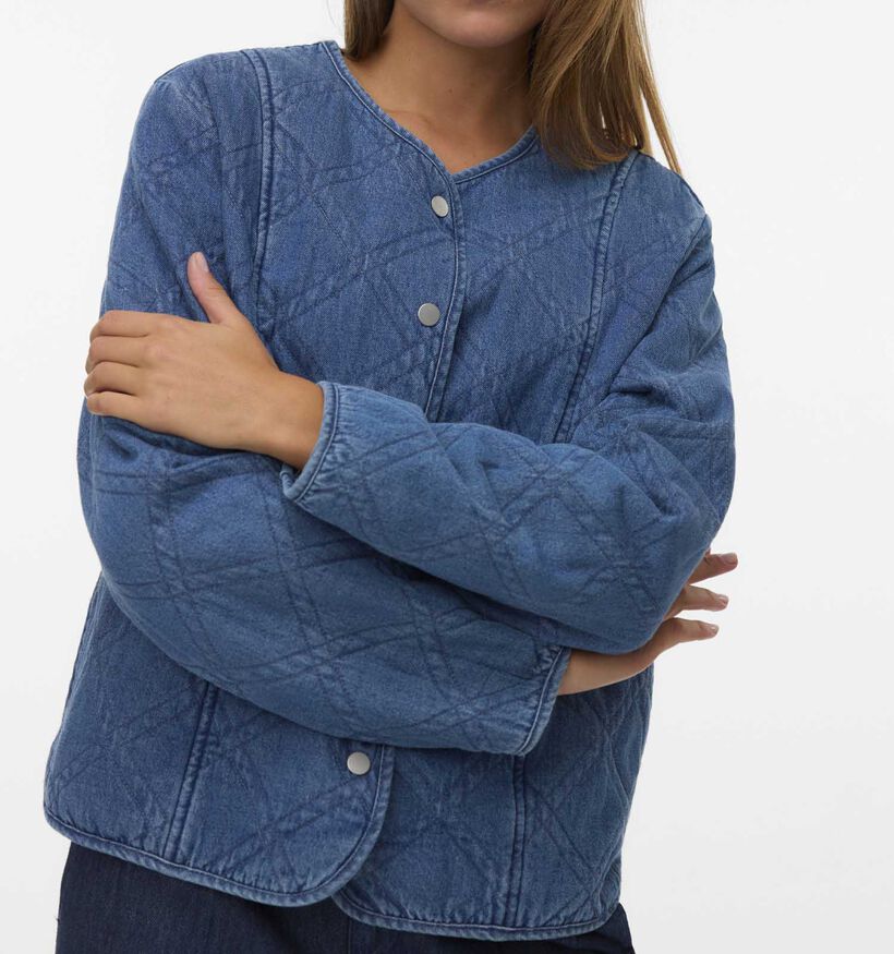 Vero Moda Era Quilted Denim Manteau en Bleu pour femmes (367159)