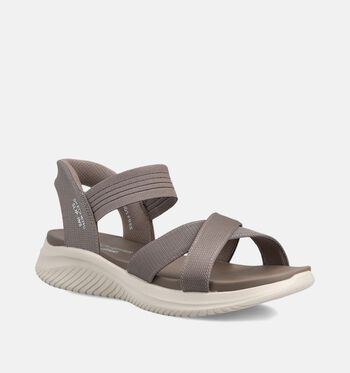 Skechers Sandalen Zwart/Taupe/Roze
