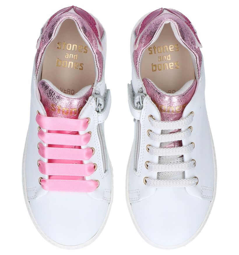 STONES and BONES Chaussures basses en Blanc en cuir (239860)