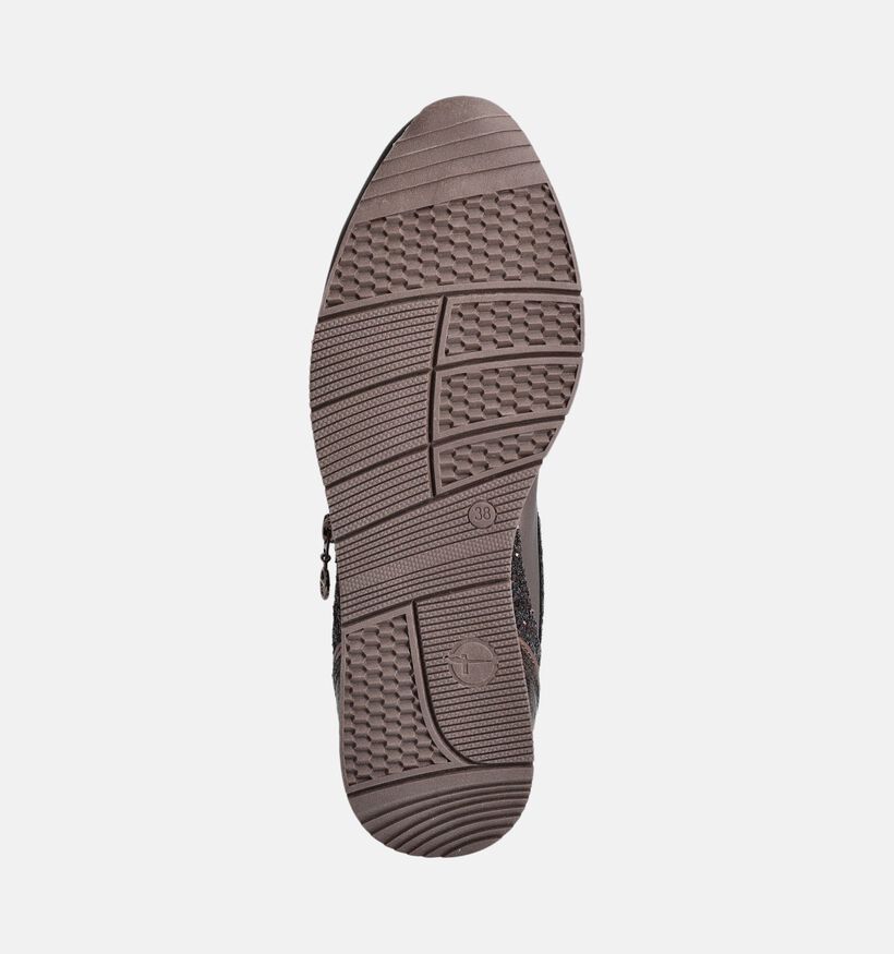 Tamaris Lage Sneakers Met Rits Bruin voor dames (360592) - geschikt voor steunzolen