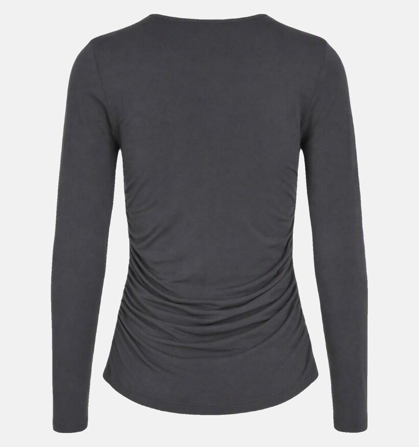 Vila Lysera Zwarte T-shirt met Lange Mouwen voor dames (382214)