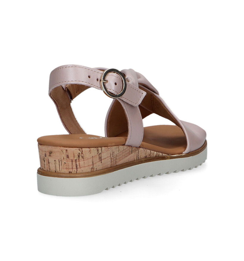 Gabor Comfort Sandales avec talon compensé en Rose pour femmes (323128)