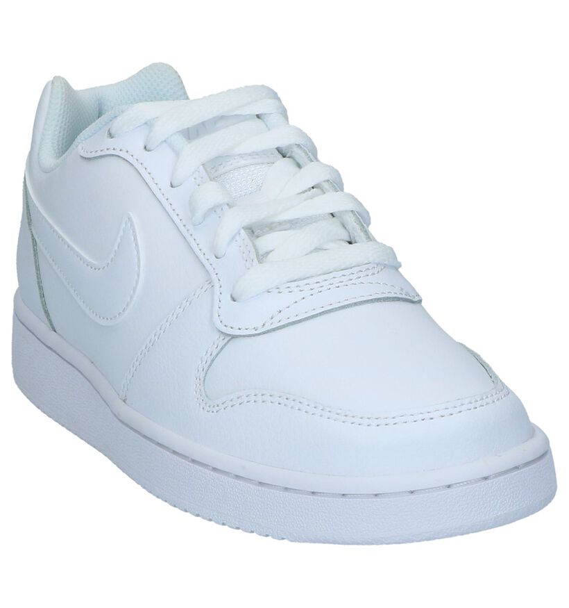 Nike Ebernon Low Lichtblauwe Sneakers in kunstleer (234101)