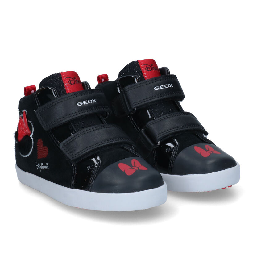 Geox Kilwi Zwarte Babyschoentjes Disney Minnie Mouse in leer (317590)