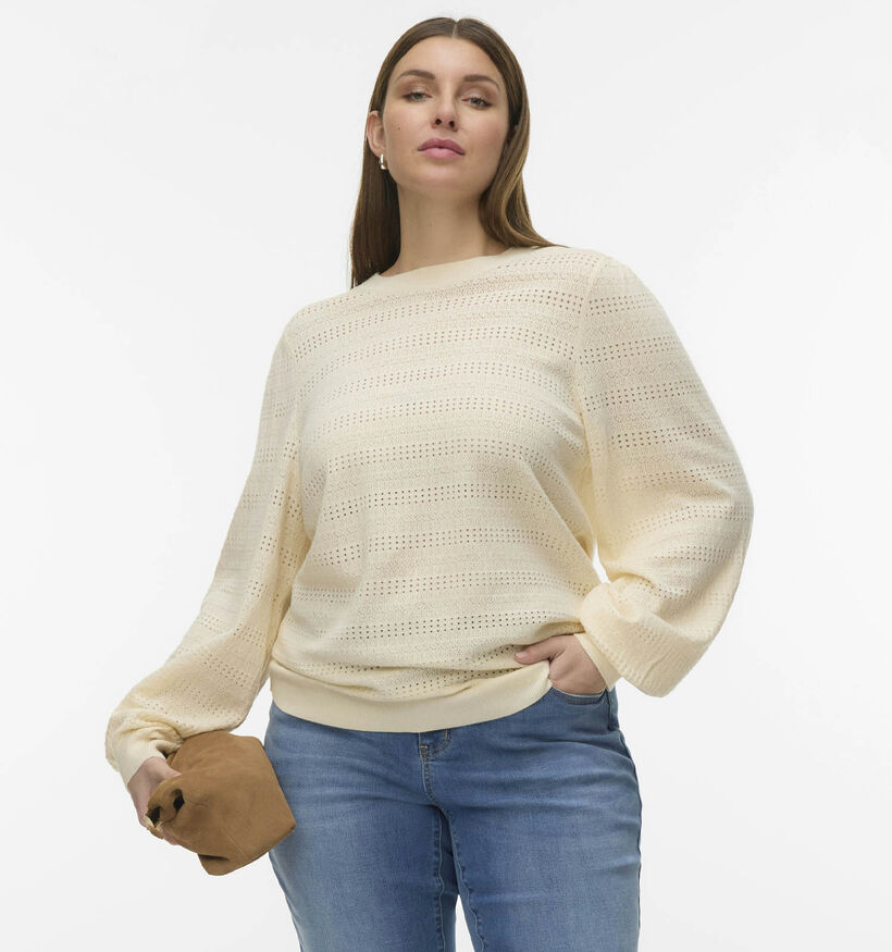 Vero Moda Curve Limone Pull en Beige pour femmes (367783)