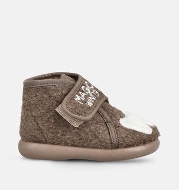Milo & Mila Pantoffels Bruin